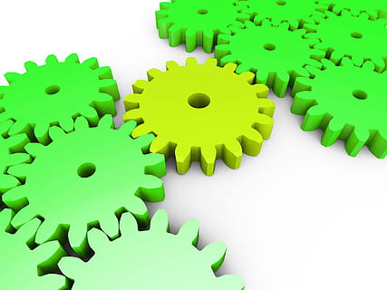 Interconnected Connection Representing Gear Wheel And Synergize HD wallpaper