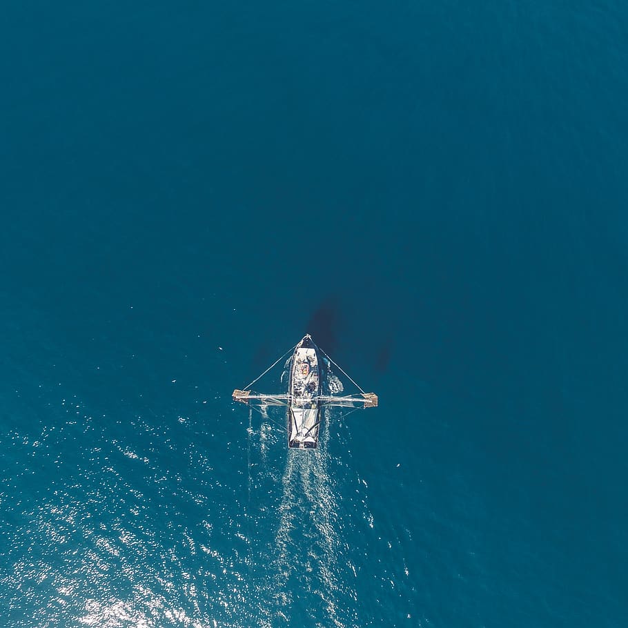 mexico, acapulco, explore, travel, fishing boat, ship, drone HD wallpaper