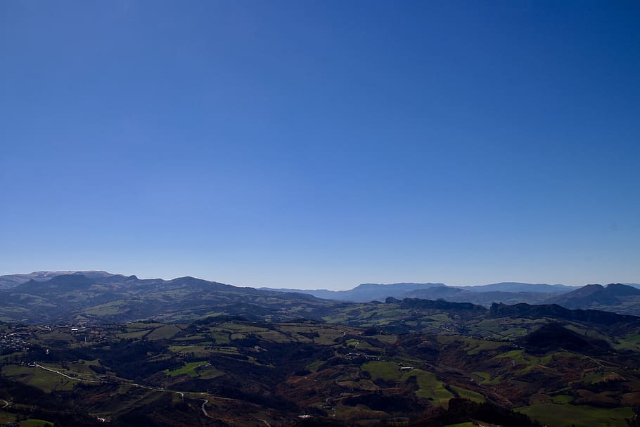 landscape, blue sky, spring, mountain, scenics - nature, beauty in nature HD wallpaper