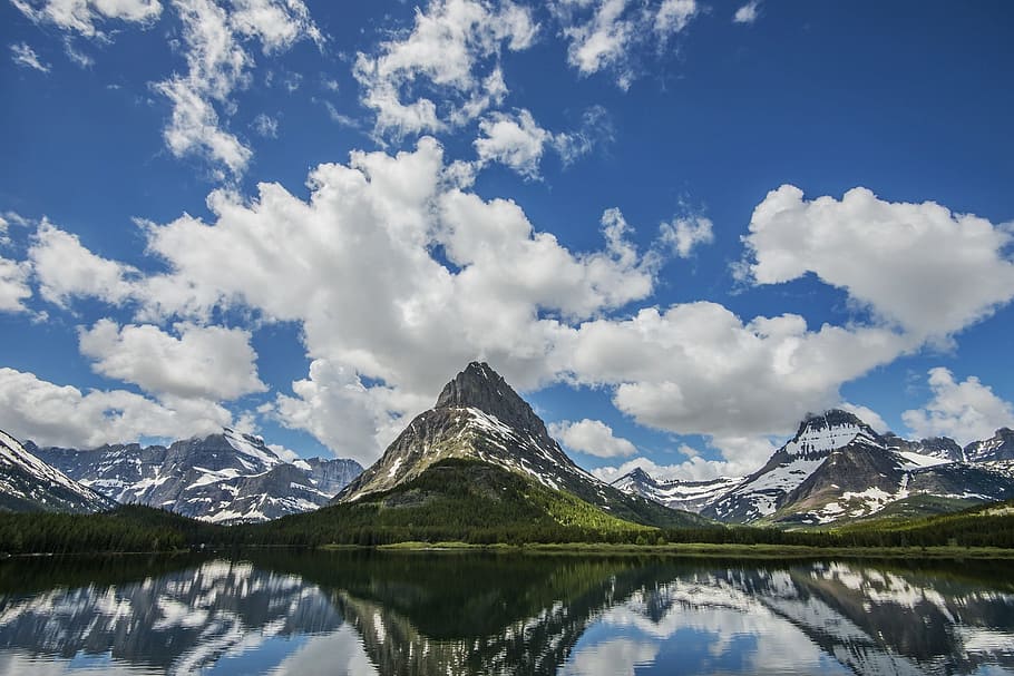 mirror, lake, river, water, nature, landscape, mountain, mountainous HD wallpaper