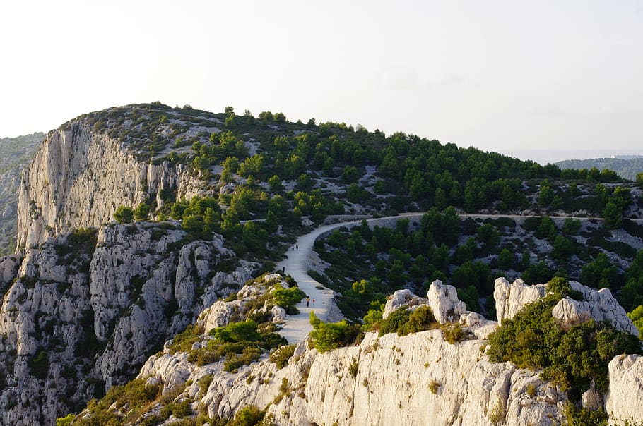 path, belvedere, luminy, marseille, plant, scenics - nature HD wallpaper