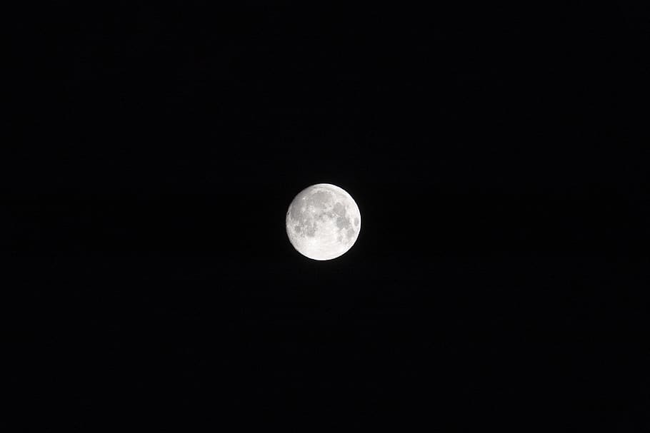 full moon during nighttime, astronomy, space, universe, outer space
