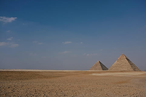 pyramid at daytime, egypt, the great pyramid of giza, ancient egypt HD wallpaper