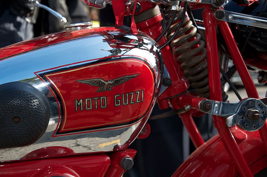 motorcycle, guzzi, vehicle, chrome, italy, metal, tank, bobber HD wallpaper