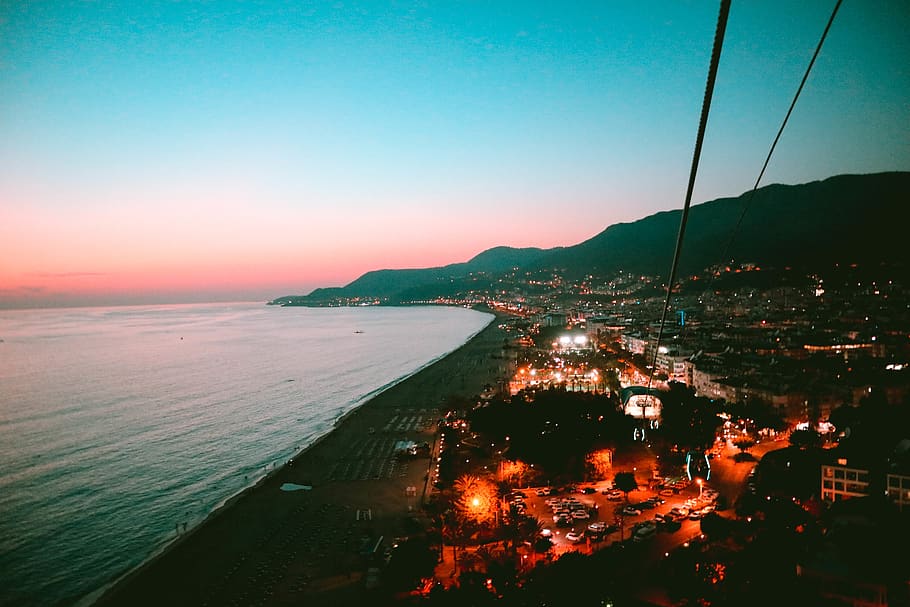 turkey, alanya, sky, water, sea, nature, scenics - nature, architecture HD wallpaper