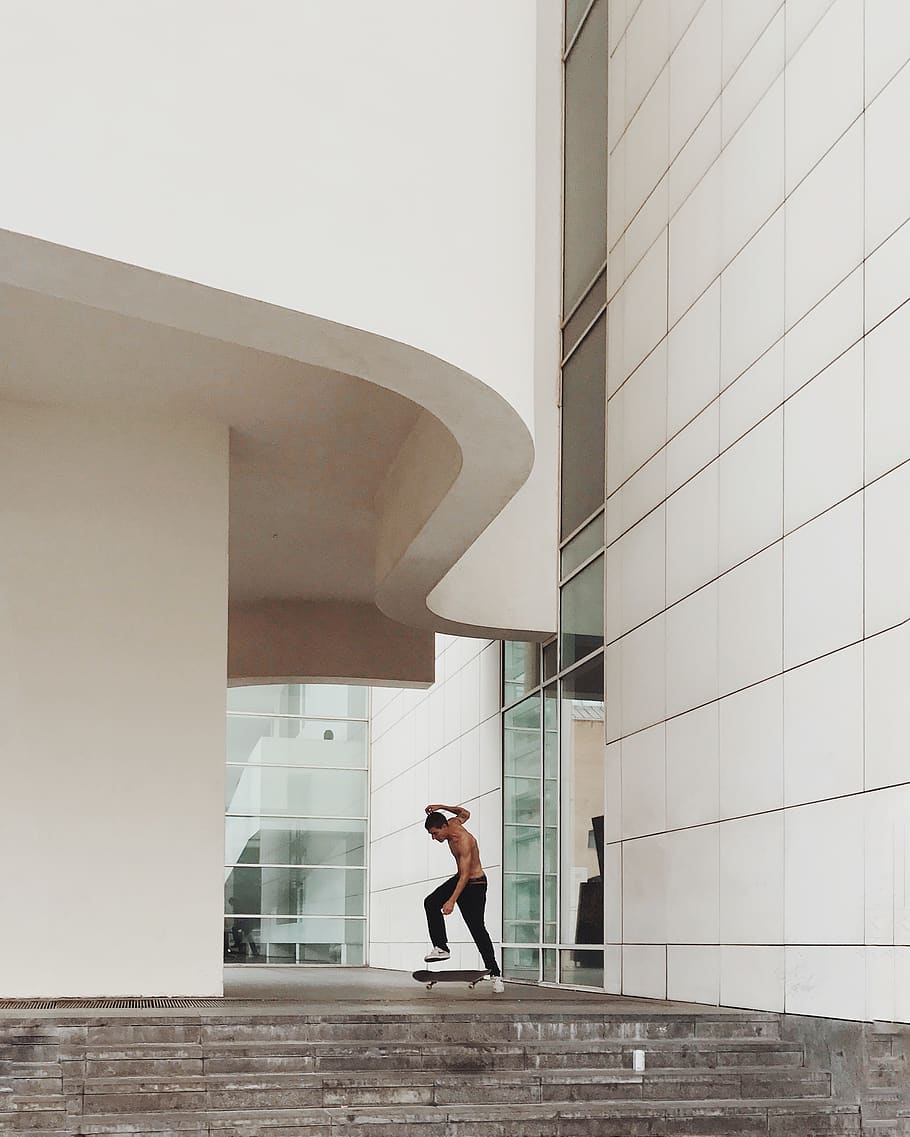 barcelona, minimal, curf, action, line, architecture, modern HD wallpaper