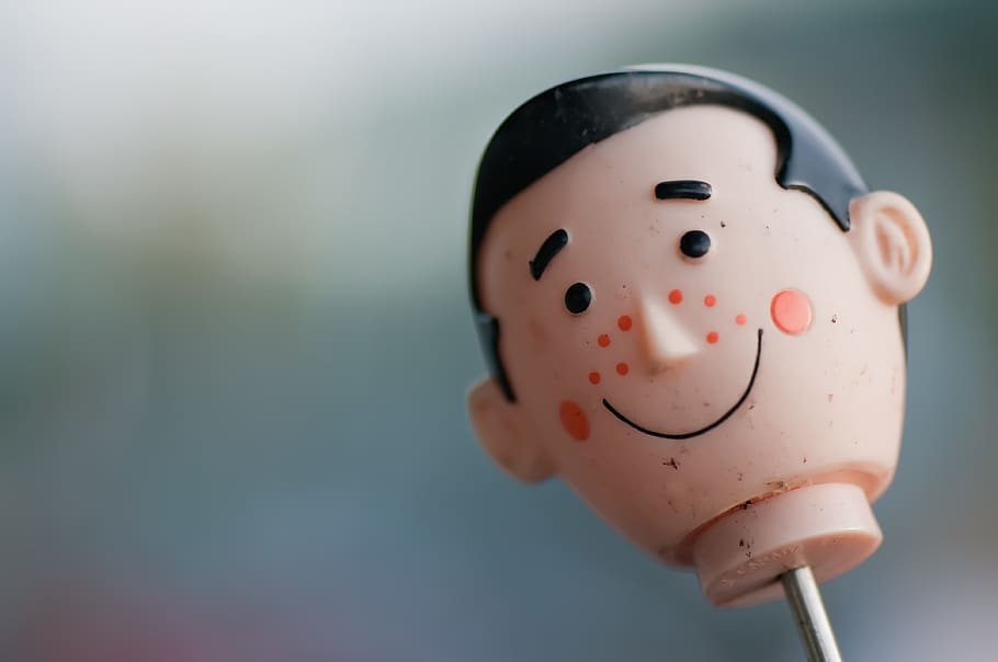 Man's Head Toy, macro, representation, close-up, focus on foreground HD wallpaper