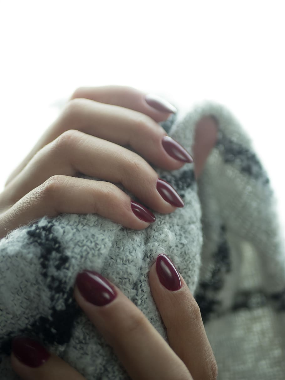nails, red, hand, fingers, nailart, human hand, nail polish HD wallpaper