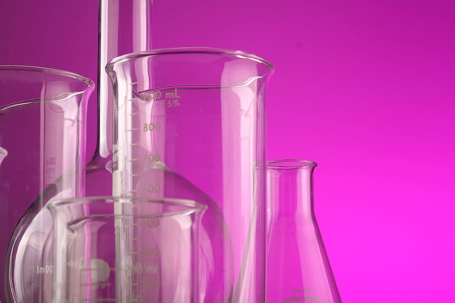 Several Laboratory Glasses, acid, biology, chemical, chemistry