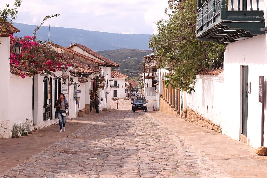 street, history, old, house, historical, colonial, villa de leyva, HD wallpaper