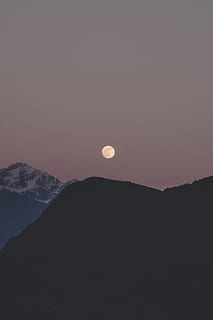 white full moon, nature, outdoors, night, space, outer space HD wallpaper