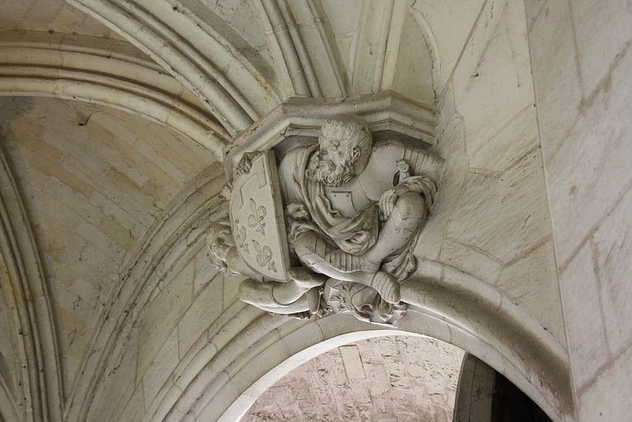 building, architecture, arched, vault ceiling, crypt, pillar HD wallpaper