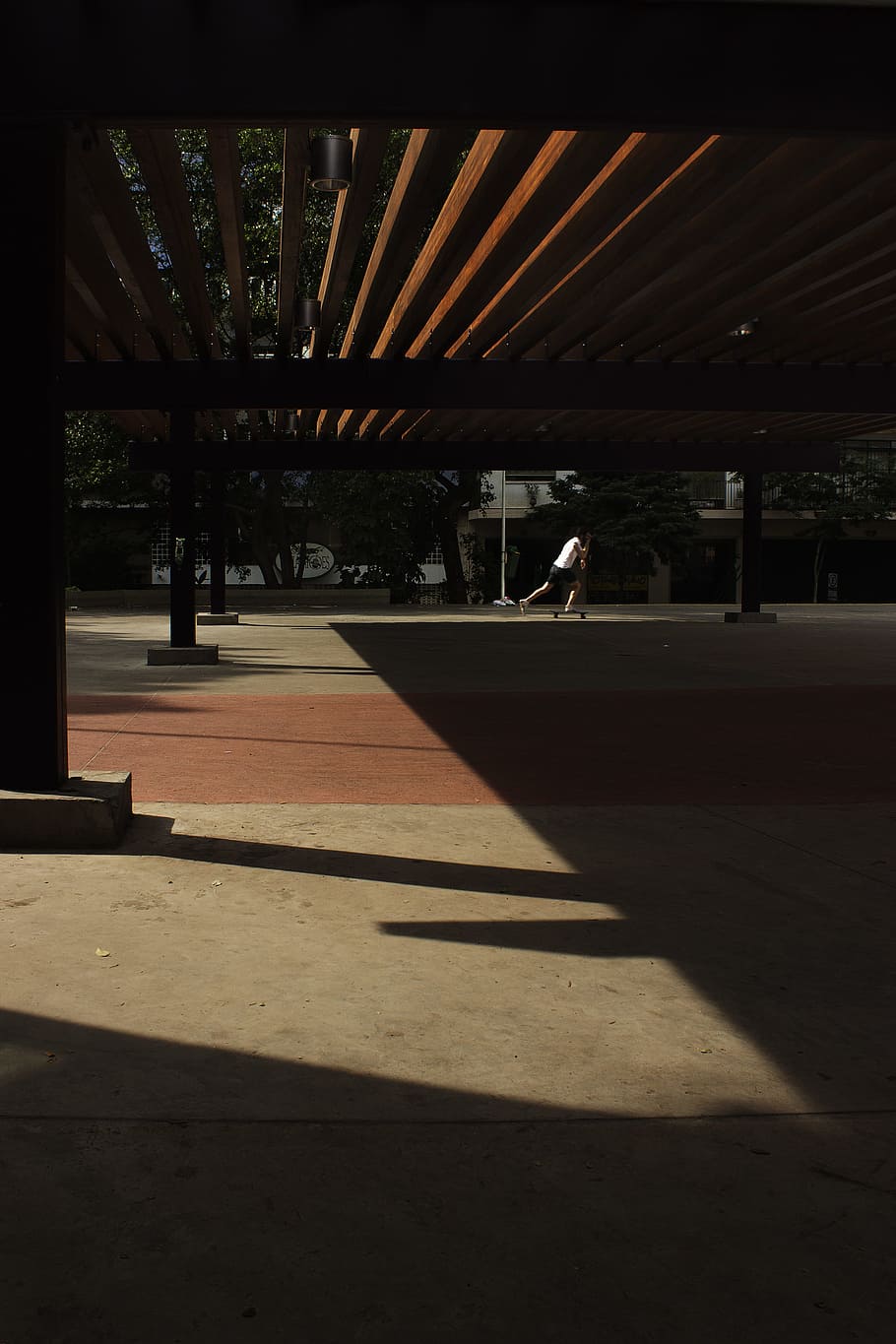 man skateboarding in open space, skater, person, shadow, light HD wallpaper