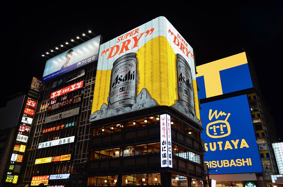 japan, osaka, dotonbori, building exterior, illuminated, architecture HD wallpaper