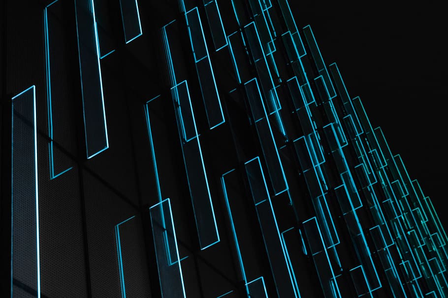 teal light fixture wallpaper, neon, pattern, night, line, vertical HD wallpaper