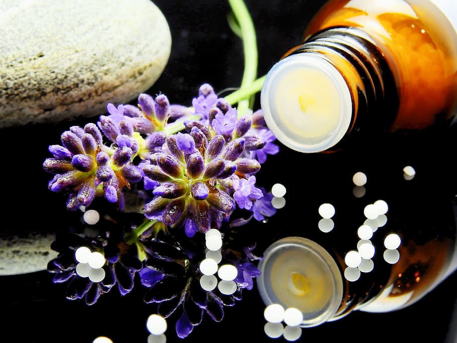 Green Purple Flower, alternative, alternative medicine, aromatherapy, HD wallpaper
