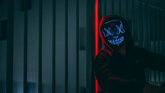 man in black jacket with mask, human, person, apparel, clothing HD wallpaper
