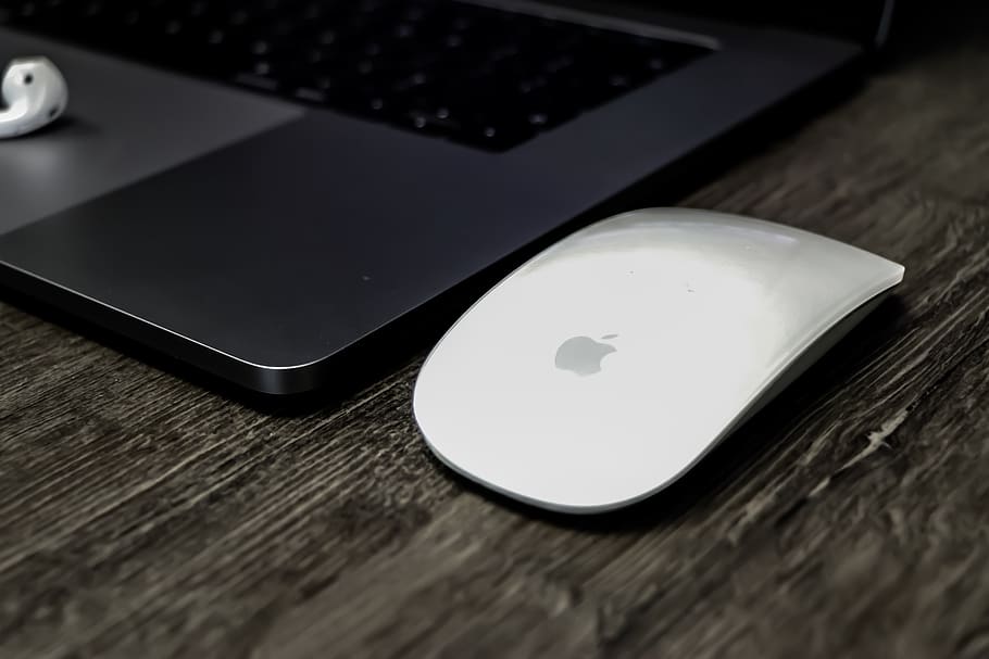 white Apple Magic Mouse on table, the hills eco golf estate, south africa, HD wallpaper