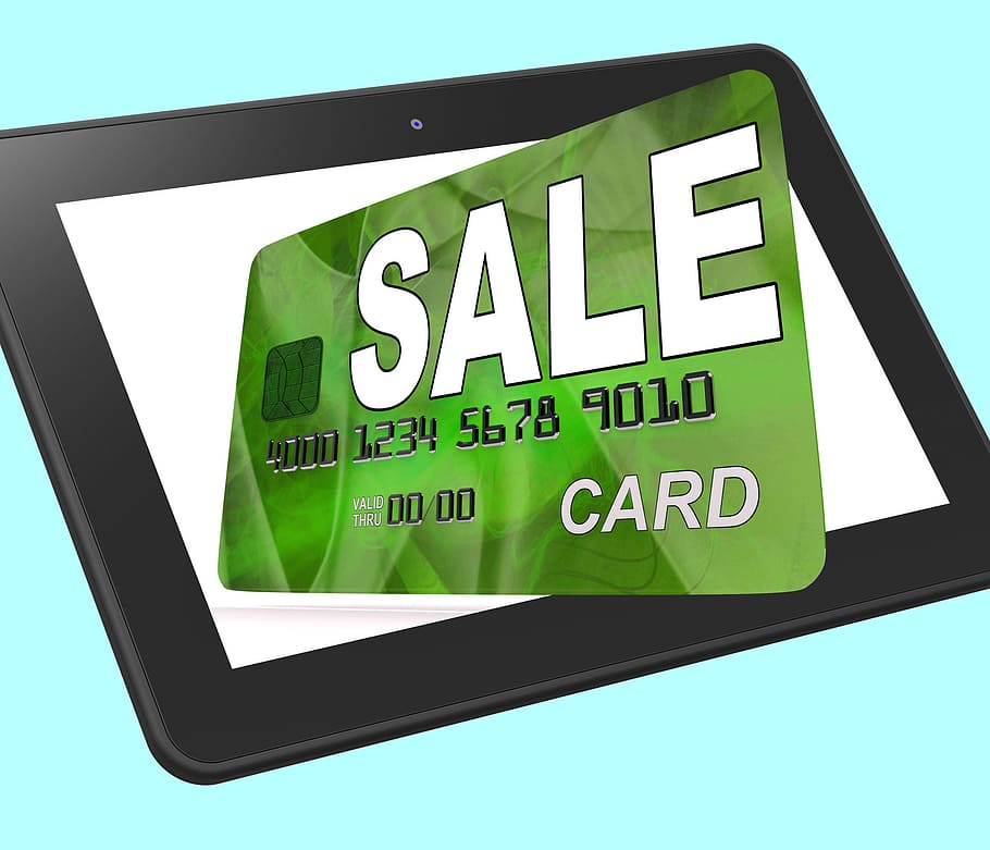 Sale Bank Card Calculated Showing Retail Bargains And Discounts, HD wallpaper