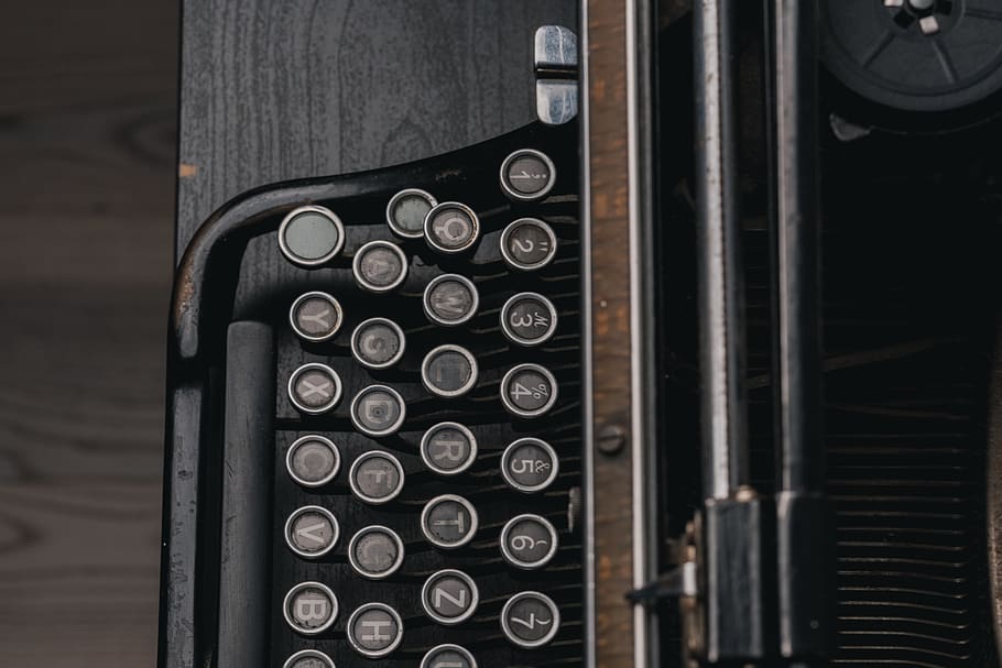 gray and brown typewriter, indoors, number, no people, close-up HD wallpaper