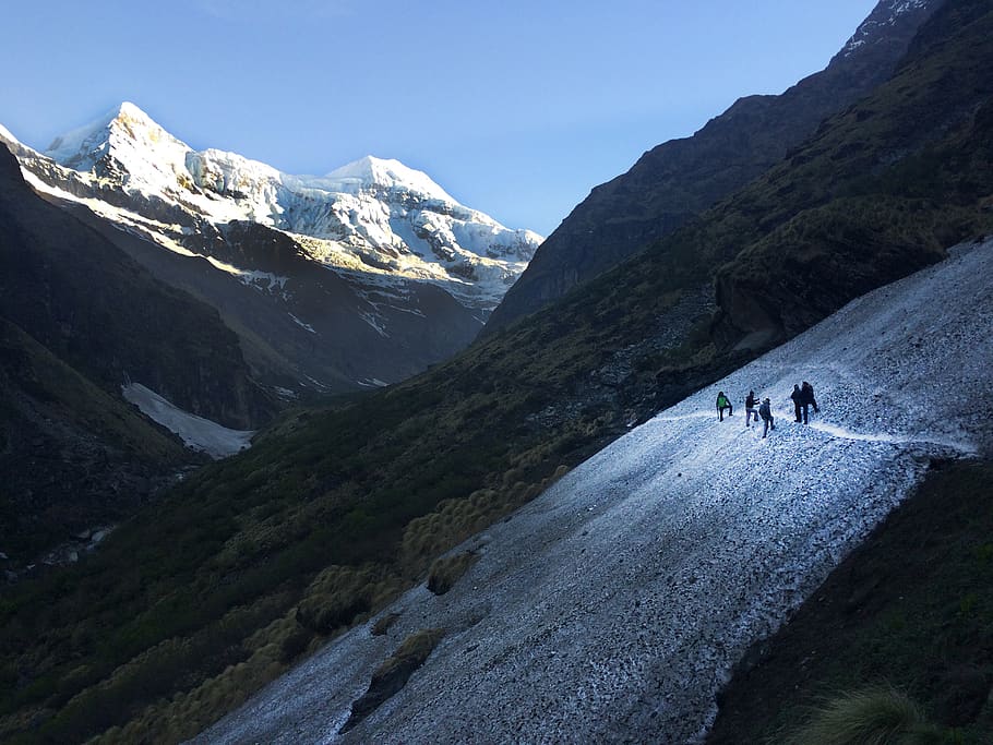 india, uttarakhand, ice, snow, mountain, nature, outdoors, trekking HD wallpaper