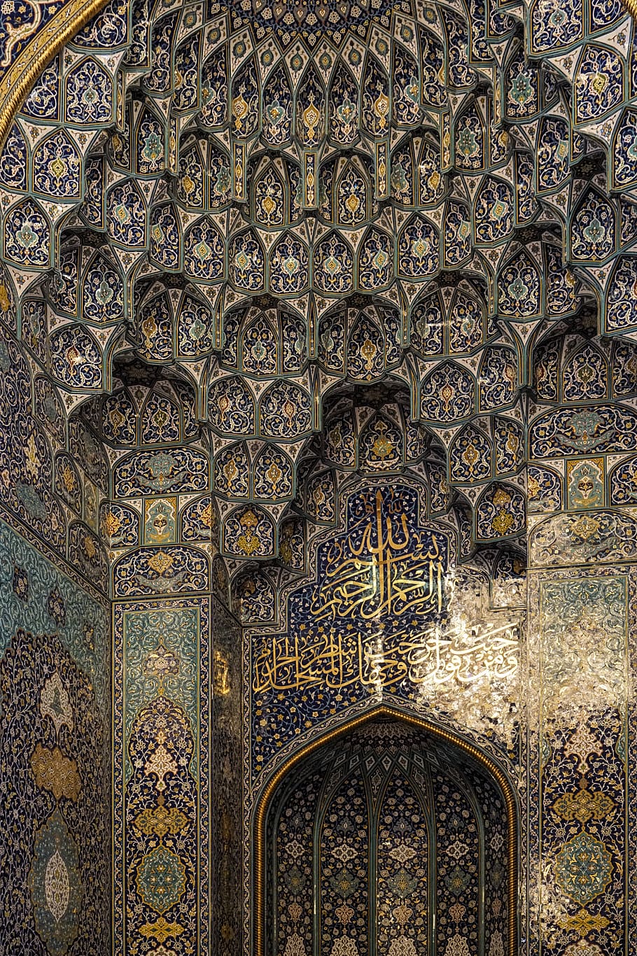 building, architecture, dome, rug, apse, sultan quaboos mosque, HD wallpaper