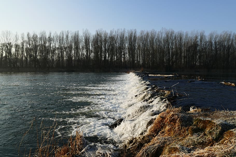 waterfall, river, nature, the bay, flow, flowing, beauty in nature HD wallpaper