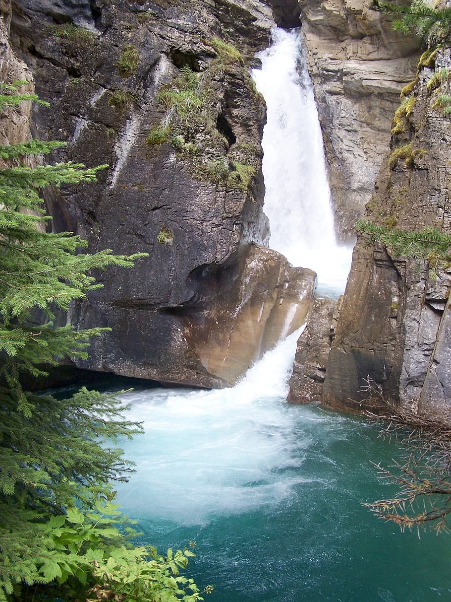 canada, british columbia, water, waterfall, motion, beauty in nature HD wallpaper