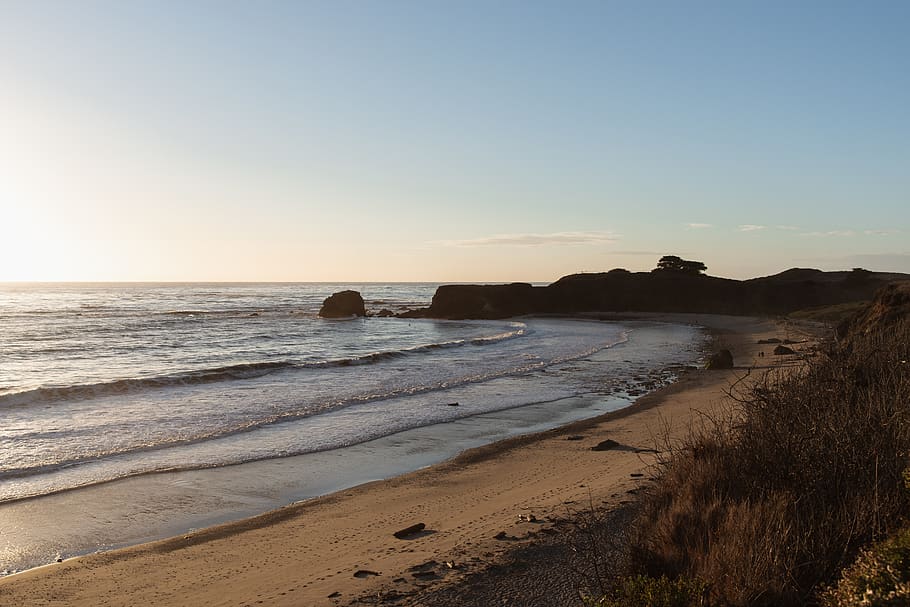 big sur, ocean, beach, sunset, sea, water, sky, land, scenics - nature HD wallpaper