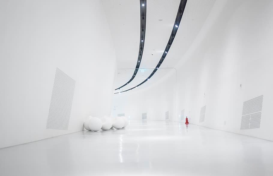 architecture, building, infrastructure, design, white, interior HD wallpaper