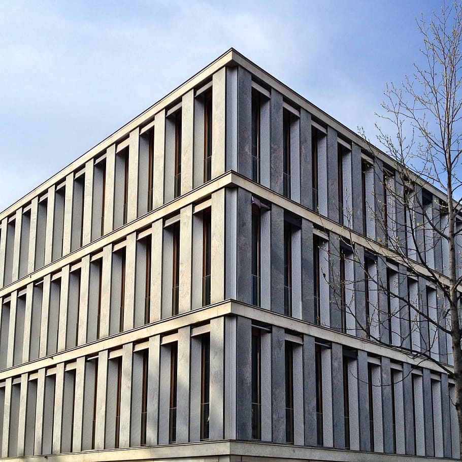 White and Grey Concrete Building, architecture, construction HD wallpaper