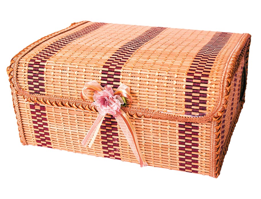 basketry, basketwork, box, decoration, handkerchief, handwork HD wallpaper