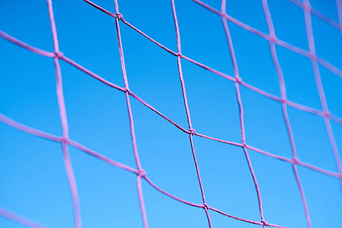 Purple Volleyball Net, background, beach, blue, close-up, color HD wallpaper