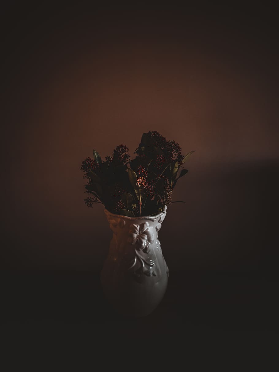 milk glass vase, pottery, plant, jar, flower, blossom, animal HD wallpaper