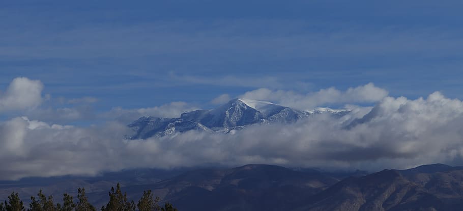 mountain, storm clouds, mount charleston, sky, cloud - sky HD wallpaper