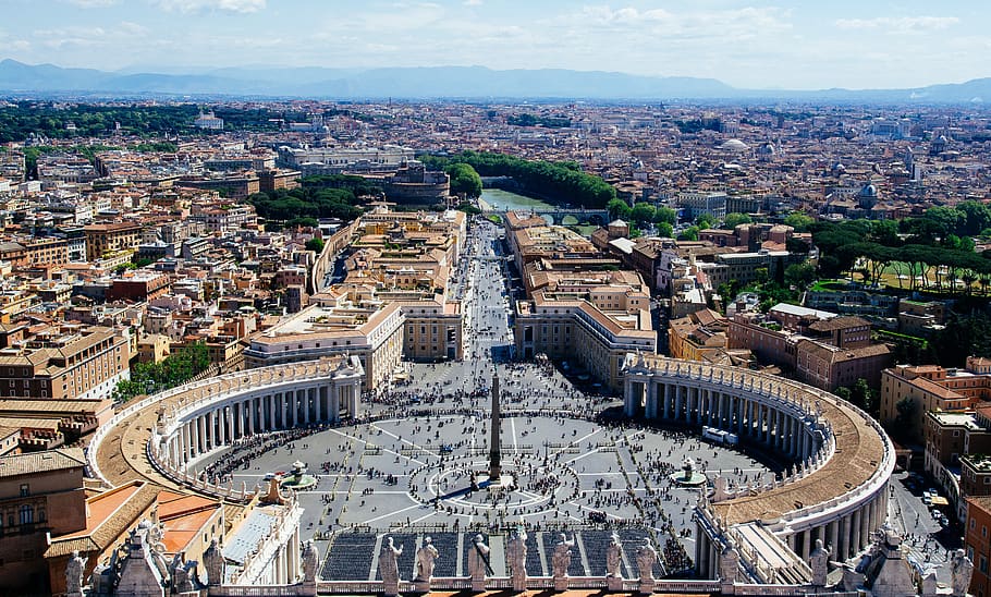 vatican, overlooking, st, peter's square, peter's church, pilgrimage HD wallpaper