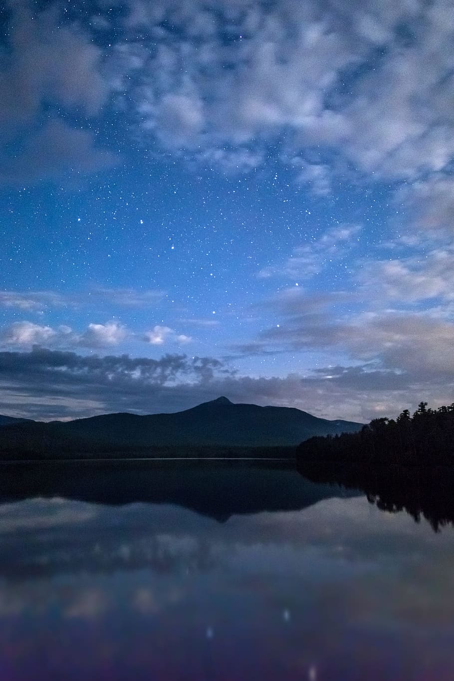 Scenic View of Night Sky, backlit, clouds, constellations, dark HD wallpaper