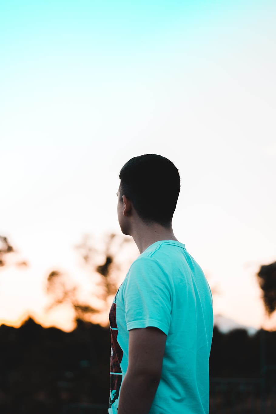 Photo of Male Standing Outdoors, alone, solitude, sky, real people HD wallpaper