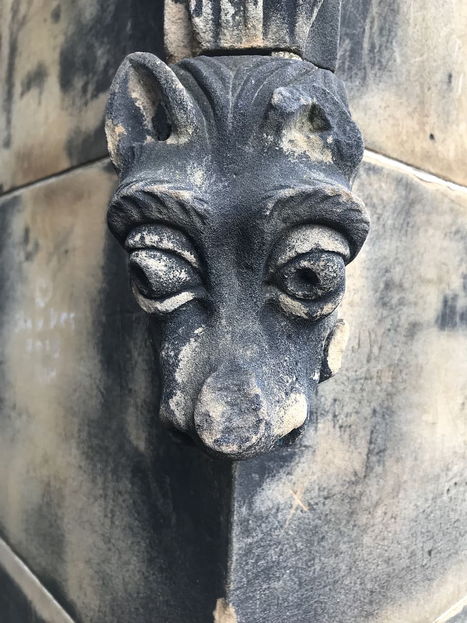 stone carving, wolf, dog, representation, art and craft, sculpture HD wallpaper
