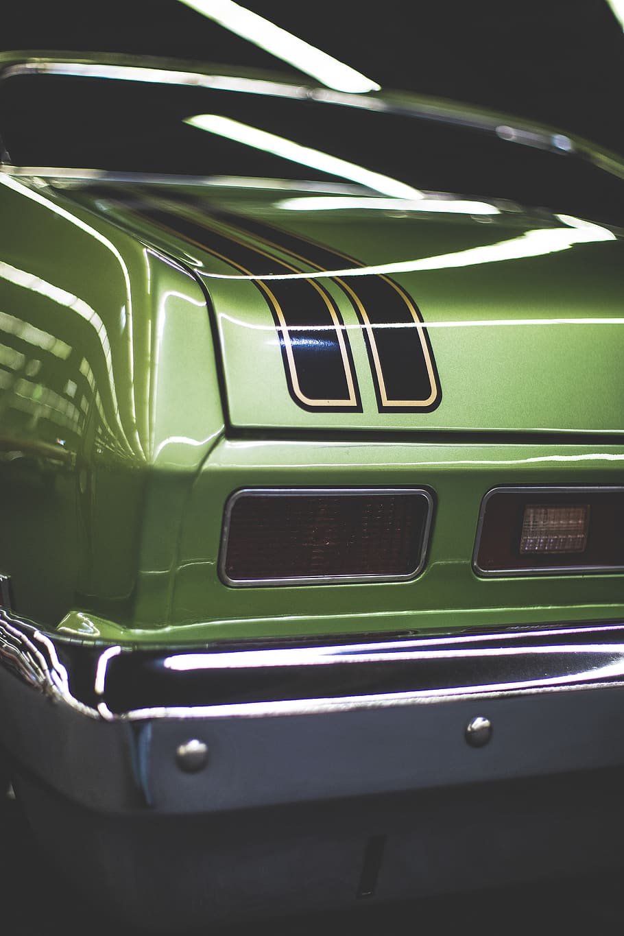 classic green car view, mode of transportation, land vehicle HD wallpaper