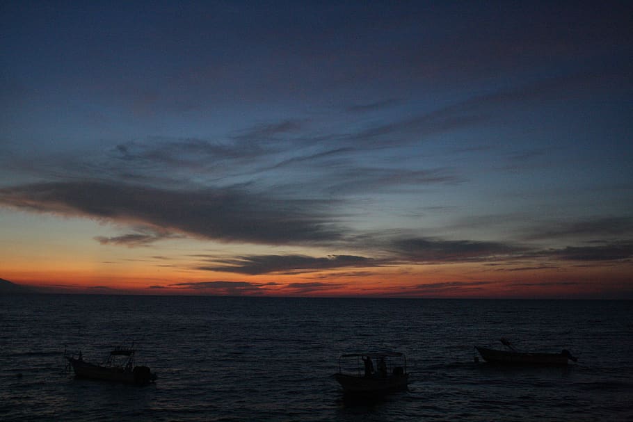 beach, sunset, sea, sand, boat, sky, water, nautical vessel HD wallpaper