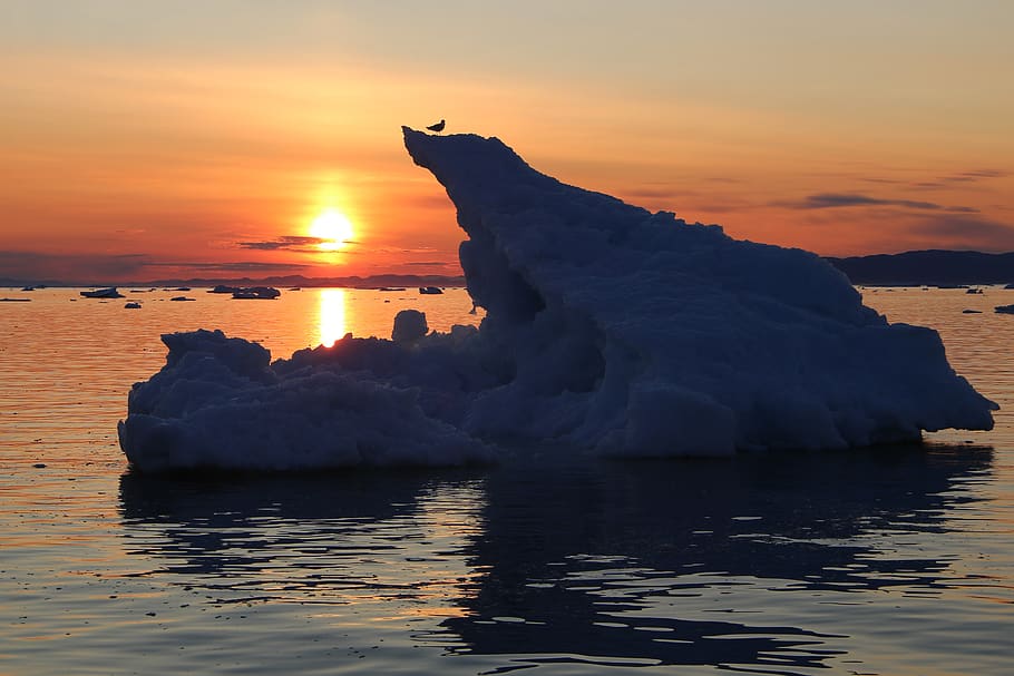 greenland, ilulissat, arctic, iceberg, the midnight sun, icefjord