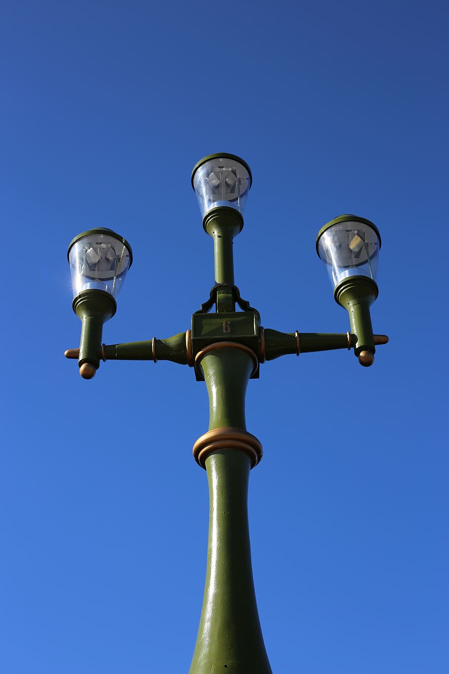 light, lamp, lamps, trident, lantern, lights, sun, blue sky, HD wallpaper