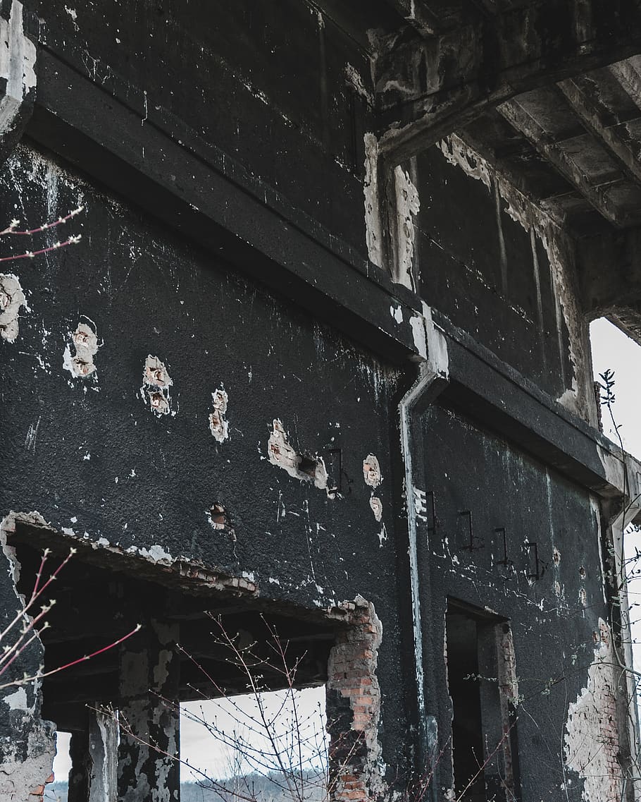 architecture, building, old, grunge, wallpaper, 4k, destroyed HD wallpaper