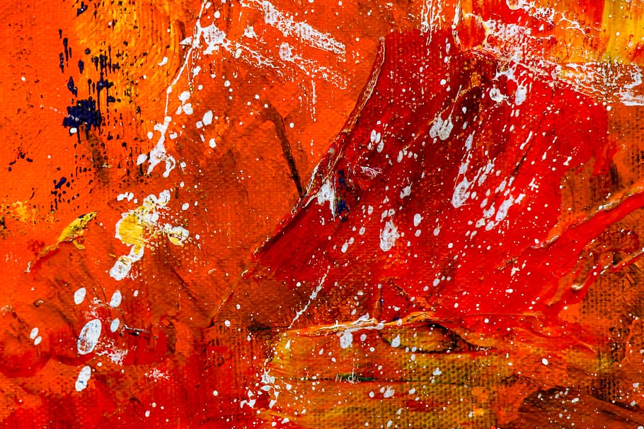abstract painting, red, full frame, backgrounds, no people, close-up HD wallpaper