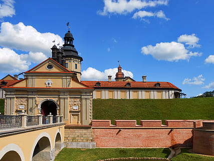 belarus, sky, building, house, old, wall, architecture, minsk HD wallpaper
