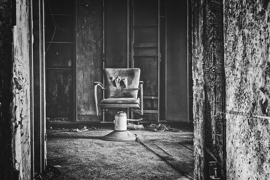 chair, seat, treatment, interrogation, gloomy, lost places, HD wallpaper