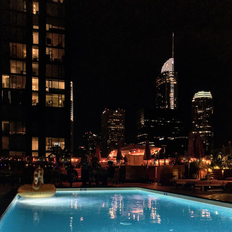 los angeles, downtown, united states, downtown la, rooftop