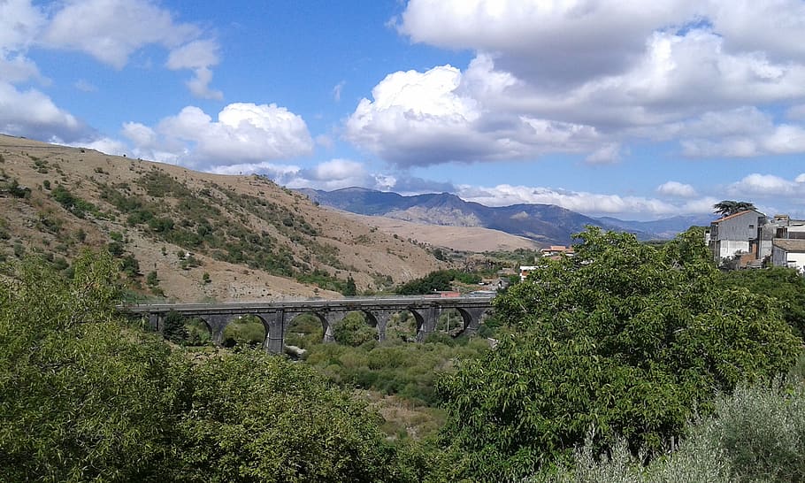 landscape, bridge, architecture, nature, outdoors, bridge - man made structure HD wallpaper