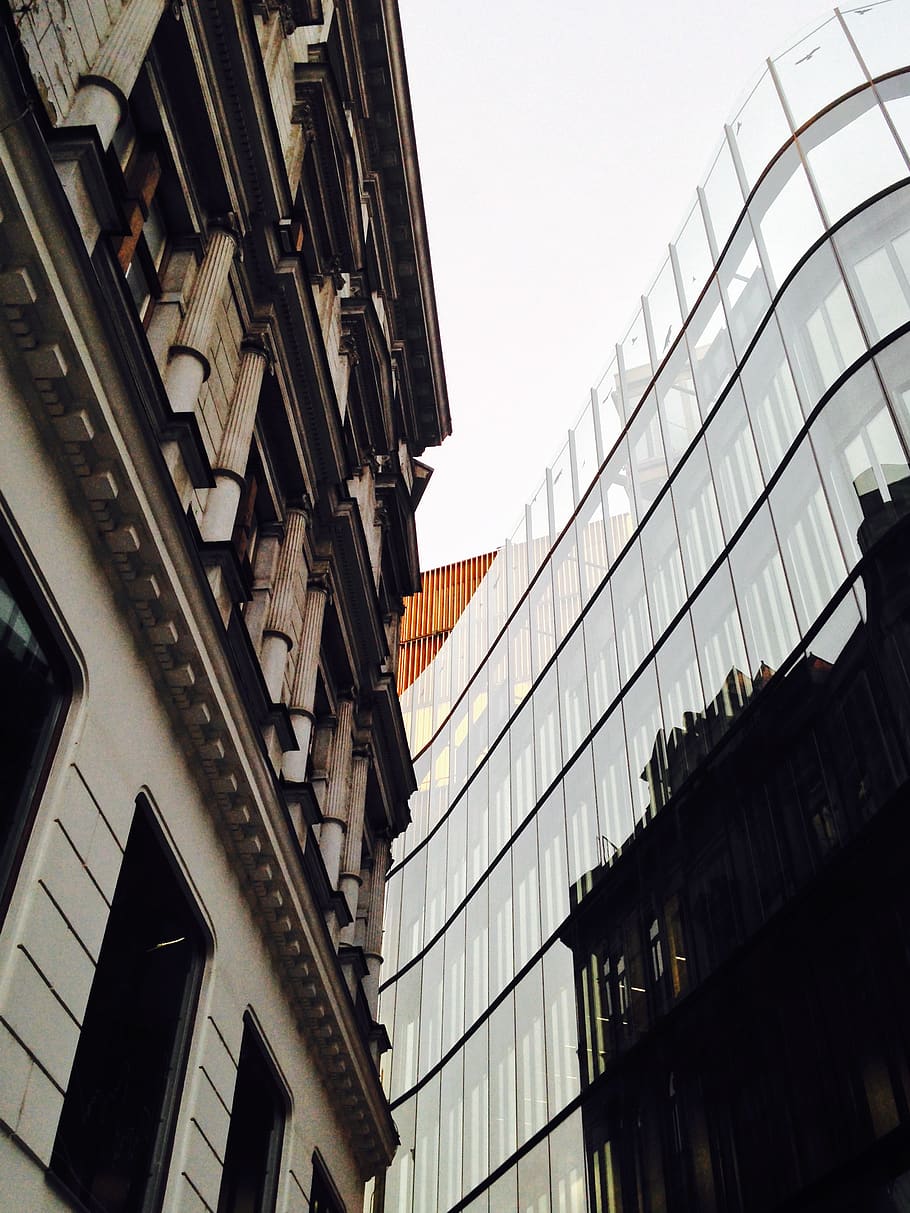 czechia, prague, architecture, facade, glass, concept, old HD wallpaper